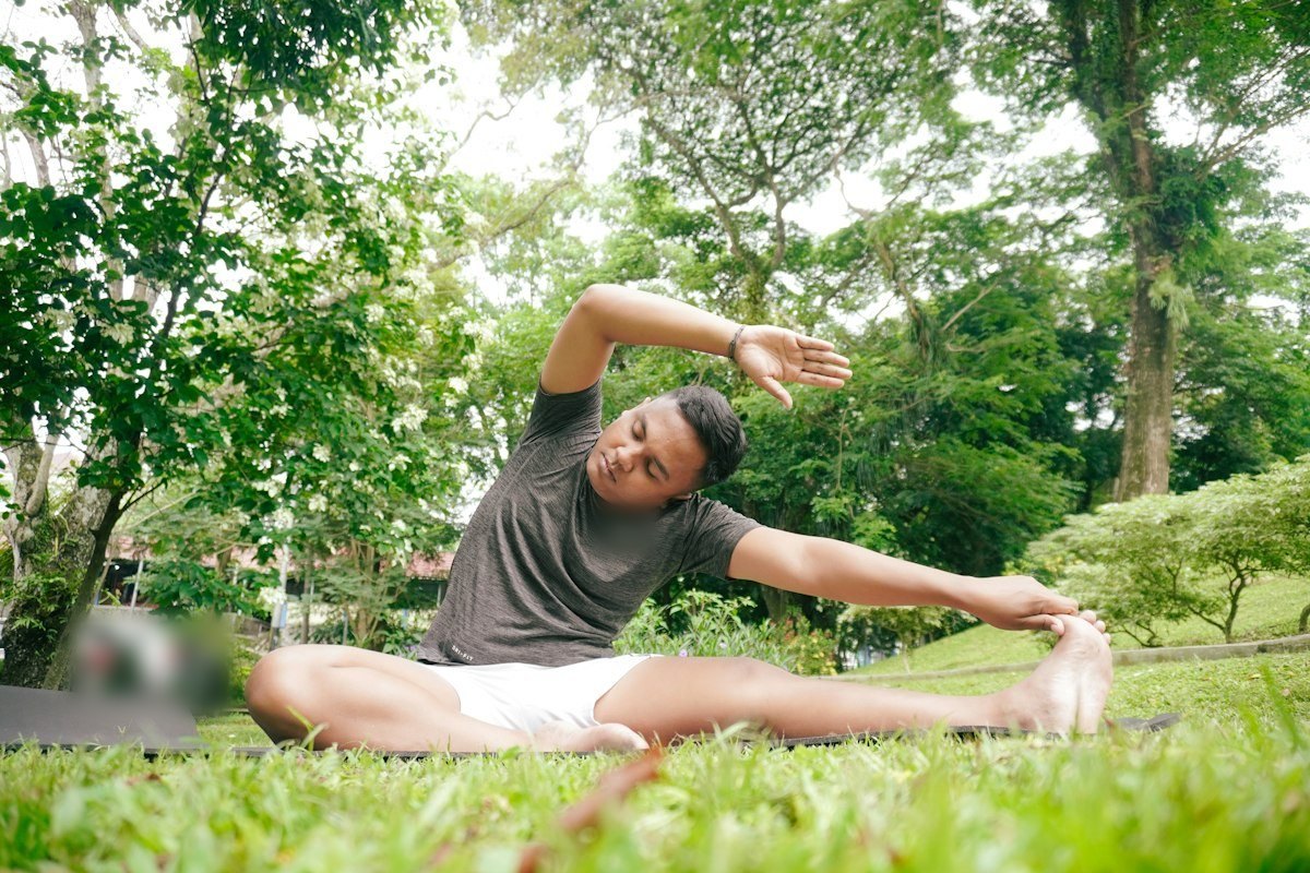 Person exercising outdoors