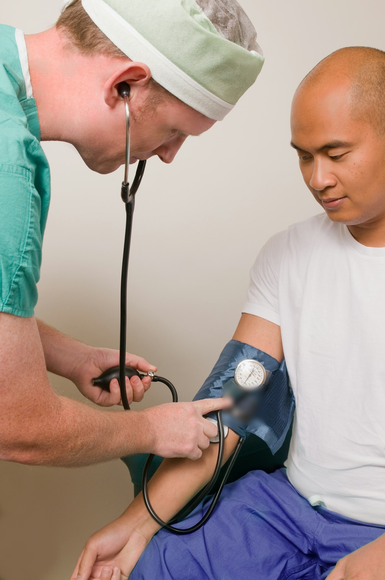Healthcare provider caring for a patient